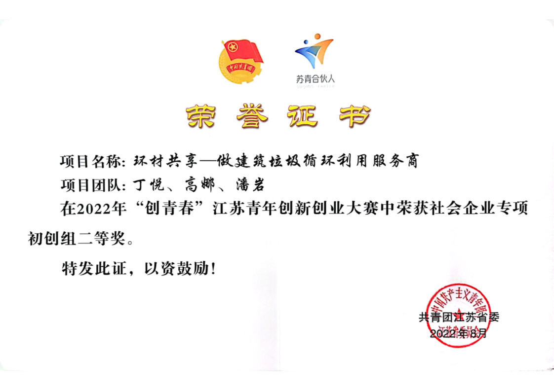 （4）2022年创青春江苏省青年创新创业大赛社会企业专项初创组二等奖.png